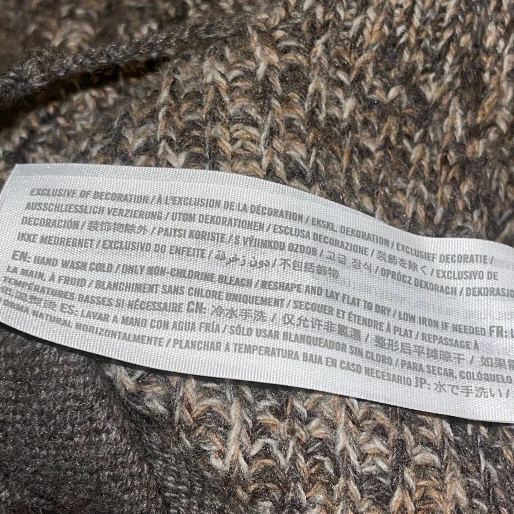 ABERCROMBIE & FITCH MEN BROWN SHAWL SWEATER SIZE MEDIUM NWOT - Picture 7 of 7